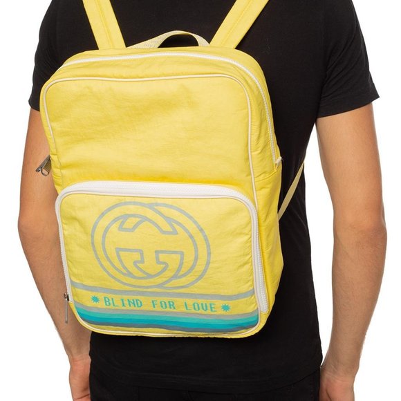 Gucci 80's Patch Nylon Backpack in Yellow - Picture 7 of 7